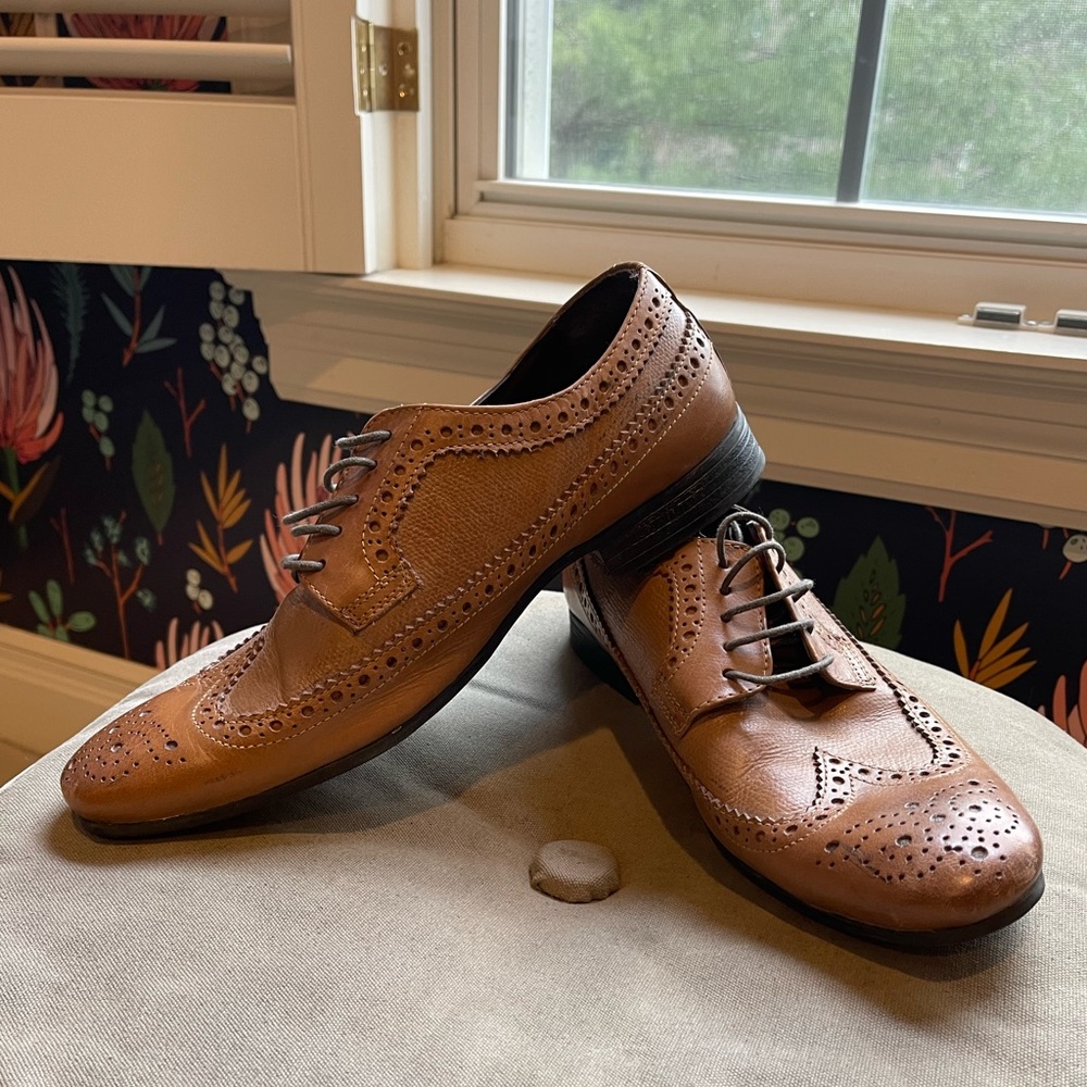 Topman Tan Brogues Size 7/EU 40
